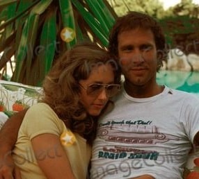 A picture of Chevy Chase with his ex-wife, Suzanne Chase at their young days.